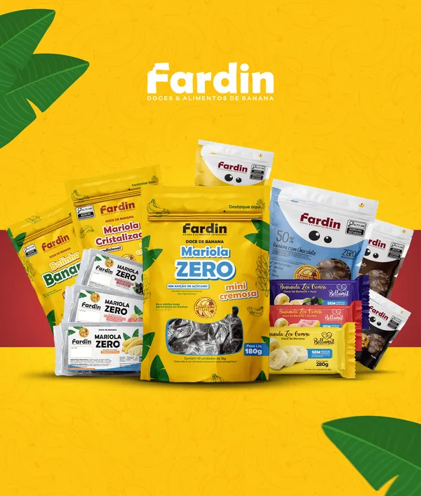 Embalagens redesenhadas da linha Mariola, Fardin